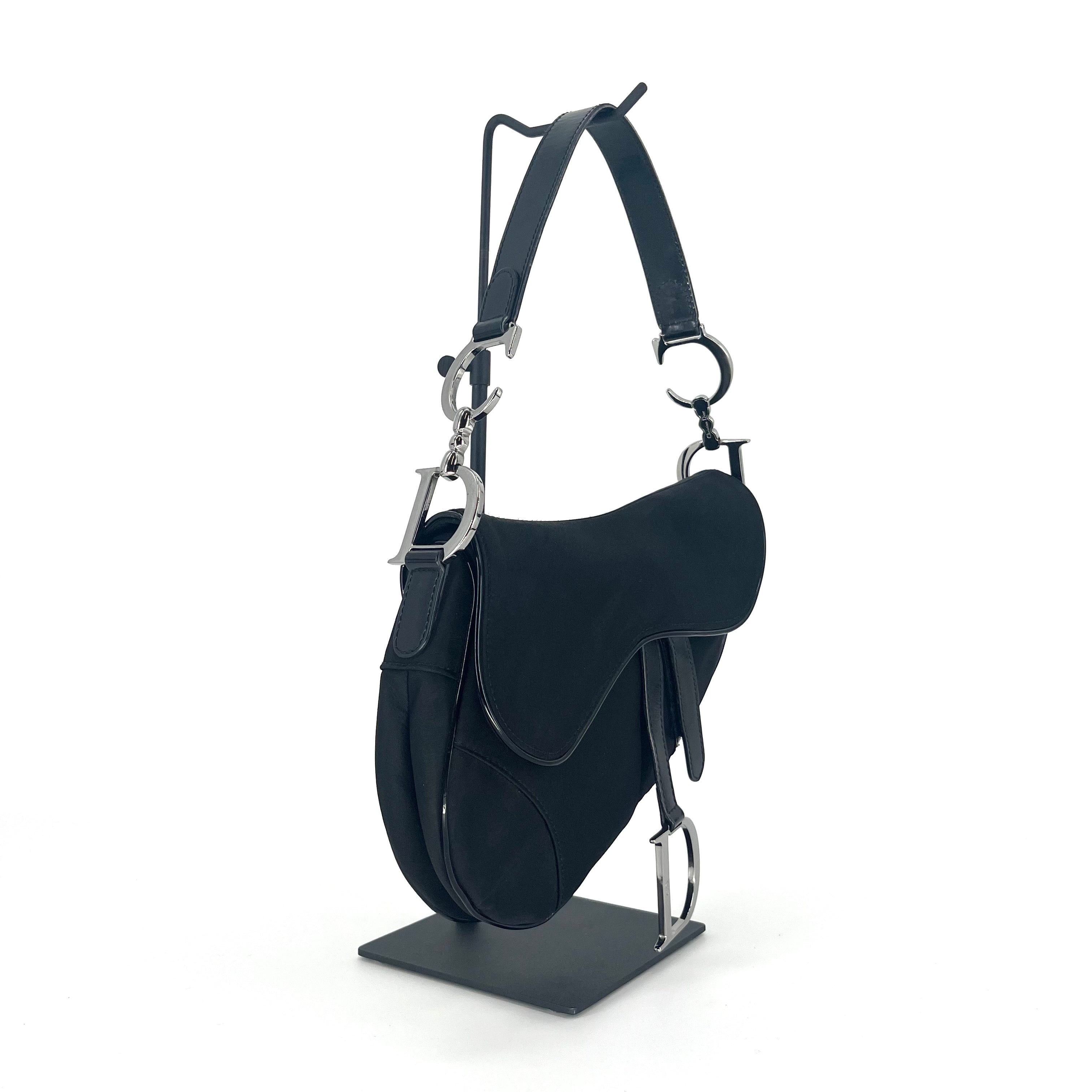Dior black saddle bag deals